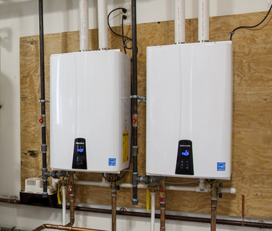 Happy family breathing clean air